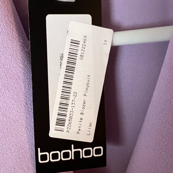 Boohoo Petite Blazer Romper in lavender NWT - Picture 3 of 6